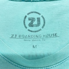 ZJ Boarding House T Shirt Mens Medium Santa Monica California Tee Blue 1988