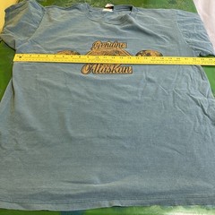 Vintage Genuine Alaskan Large Graphic Print T-Shirt Alaska Bear Eagle Resident L