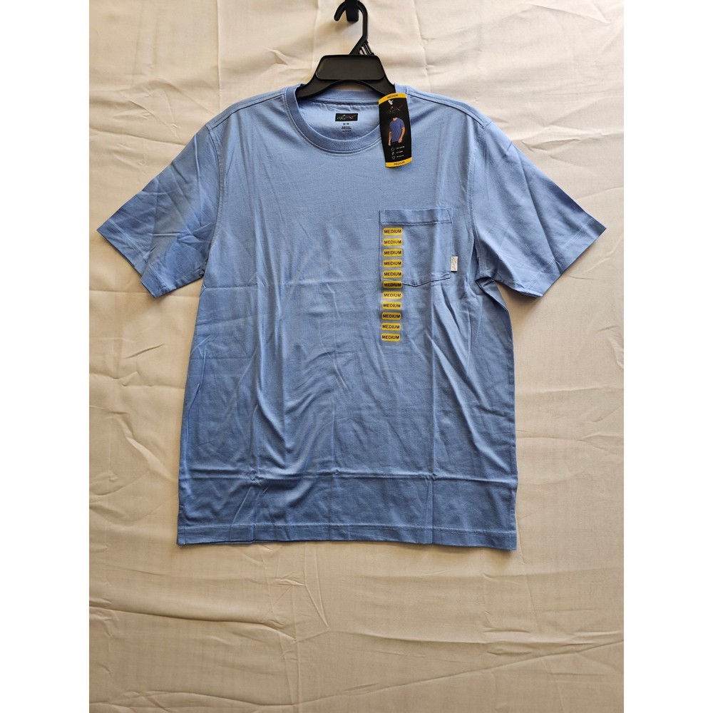 Greg Norman Mens Blue Cotton Short Sleeve Pocket T-Shirt Relaxed Fit Medium NWT