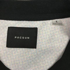 PacSun Jersey Men Large Black Pacific Palisades Religious Graphic Soccer Shirt L