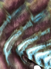 Roll Fold Ice Tie Dye T-Shirt, Unisex M SS Crew, Reddish Purple Wave