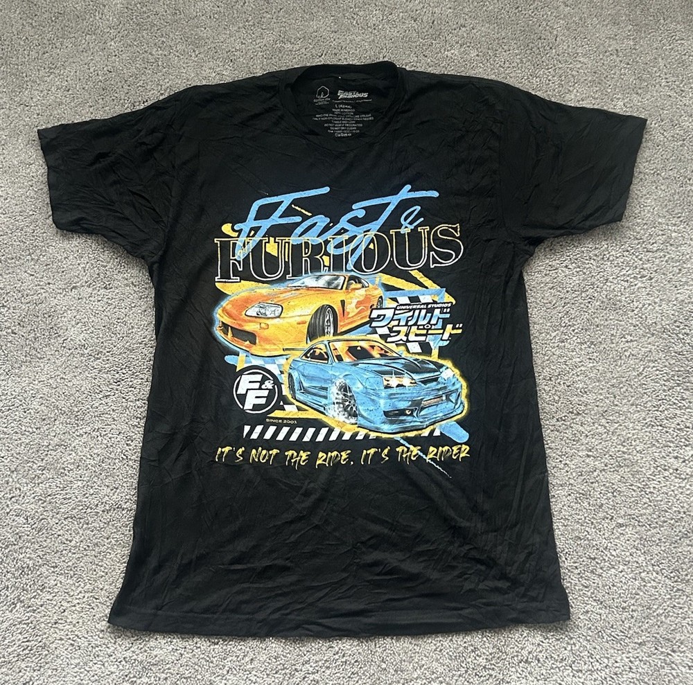 Fast & Furious ‘It’s Not The Ride’ T-Shirt Large Men’s Black Street Racing Tee D