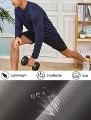 5 Pack Mens Long Sleeve Quick Dry Active Athletic T Shirt Running Gym Workout…