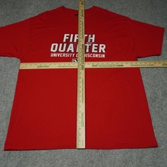 New Russell University of Wisconsin Men’s T-Shirt Red 2XL Cotton