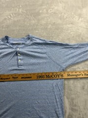 2- Faherty Shirt Men’s XL Blue Henley Cloud Cotton Long Sleeve Pima Cotton Modal