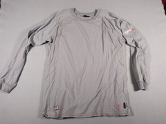Lot 4 Ariat Work FR Flame Resistant Crew Shirt Mens L Gray Tan CAT 2 NFPA 2112