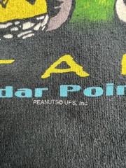 Vintage Camp Snoopy Cedar Point Shirt Mens XL Black Peanuts Graphic Tee