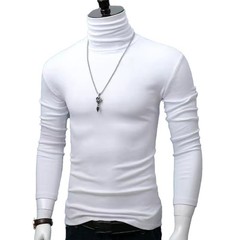Sleek and Warm Men’s High Neck Blouse with Long Sleeves for Winter Months
