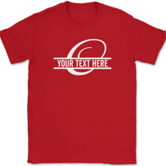 Letter O Monogram Your Text Here Custom T-Shirt Personalize Family Tee