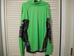 LaKota Men’s LS True Timber Green Hooded Fishing Shirt Anti Odor Wicking Sz L
