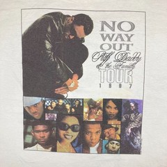 Vintage Puff Daddy Shirt Mens XL White 1997 No Way Out World Tour P Diddy 90s