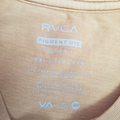 RVCA VA Tan Long Sleeve Chest Pocket Pigment Dye Pullover T-Shirt Men’s Size XXL