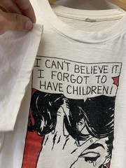 VTG 80s Roy Lichtenstein “I Can’t Believe I Forgot To Have Kids” T Shirt XL
