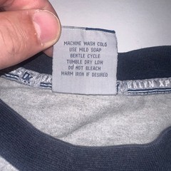 Y2K VTG Brooklyn Express Xpress Mens XL Shirt Gray Embroidered Ringer Oversized