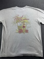Tommy Bahama Mens Size Medium Gray Graphic T Shirt Island Christmas Naughty Nice