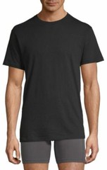 Stafford 4-Pack Men’s Blended Cotton Dry+Cool Crew-Neck T-Shirt Black