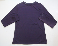 XL Champion Duofold Purple Crewneck T-Shirt Top Long Sleeve Poly Spandex WS484