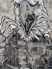 7.62 Design Avenge The Fallen AOP T-shirt Patriots Men of Arms Eagle XLARGE Rare