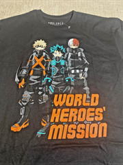 Size Large My Hero Academia World Heros Mission Stealth Suits T Shirt
