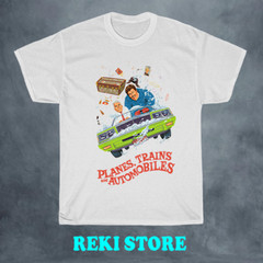 Planes Trains and Automobiles Movie Men’s White T-shirt Size S-5XL