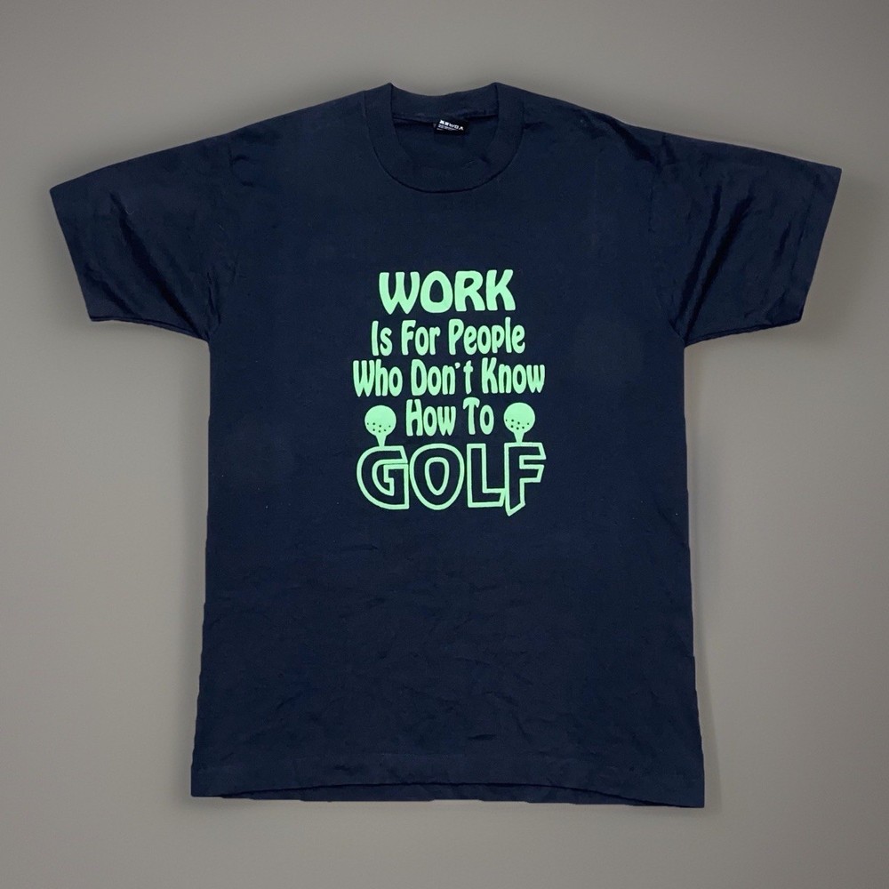 Vintage 80’s Golf T-Shirt Funny Parody Golfing Comedy Men’s L 90’s Quote Tee
