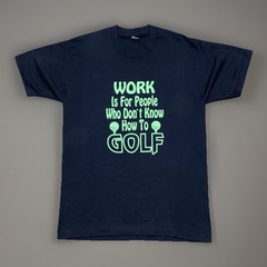 Vintage 80’s Golf T-Shirt Funny Parody Golfing Comedy Men’s L 90’s Quote Tee