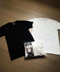 Trailblazer Slim Fit White and Black T-Shirts (3 Pack) Crewneck No Shrink Unders