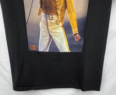 CHAMPION QUEEN Official Merch Graphic T-Shirt Medium Black Freddie Mercury Band