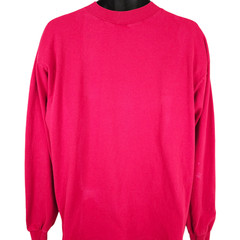 Vintage Fruit Of The Loom Blank T Shirt Mens Size XL Pink 90s Made In USA