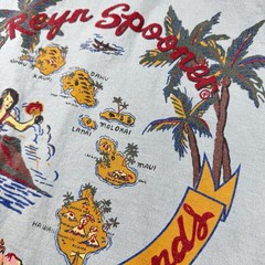 VTG Reyn Spooner T Shirt Men L Hawaiian Hula Dancer Single Stitch Double Sided