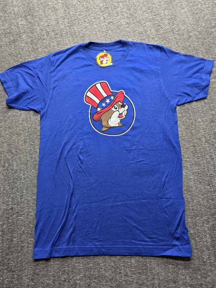 NWT Buc-ees “Freedom Ringing” 4th Of July T-Shirt Fireworks Blue Mens Medium