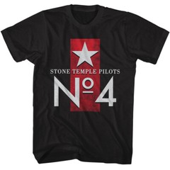 Stone Temple Pilots No 4 Album Logo Men’s T Shirt Rock Band Music Merch