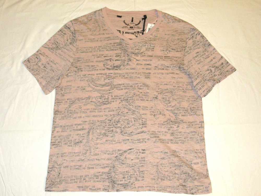 Jeans by Buffalo Muted Baroque Graphic Slim Fit T-Shirt XXL in Nectar NWT
