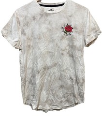 Hollister Must Have Collection Rose Grey Tie-Dye Curved Hem Tshirt Men’s S/M