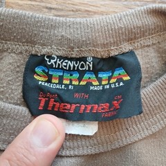 Vintage Kenyon Strata Thermal Shirt Mens Large Tan Thermax Base Layer USA 90s
