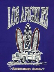 Surf Los Angeles T-Shirt Unisex Small Purple California