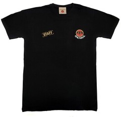 Bacardi Staff Mens Black Cotton T-Shirt Size M Vintage Bat Logo