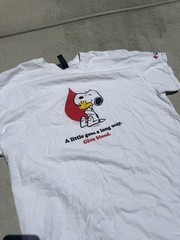 Peanuts Snoopy Woodstock American Red Cross Give Blood T Shirt XL Promo Tee