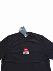 Diesel T-Just Small New D Logo Maglietta T-Shirt NWT $80 Black Size L