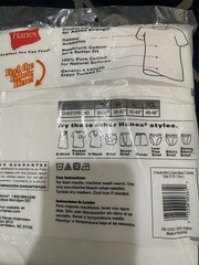 3 Pack Hanes Men’s Crew Neck, Roomier Fit T-Shirts White Size L Brand New