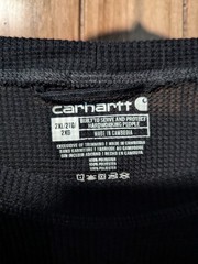 Carhartt 2XL Black Long Sleeve Shirt Light Weight Relaxed Fit