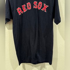Beckett 19 Red Sox Dark Navy Blue Red Unofficial Baseball T-Shirt Shirt Size M