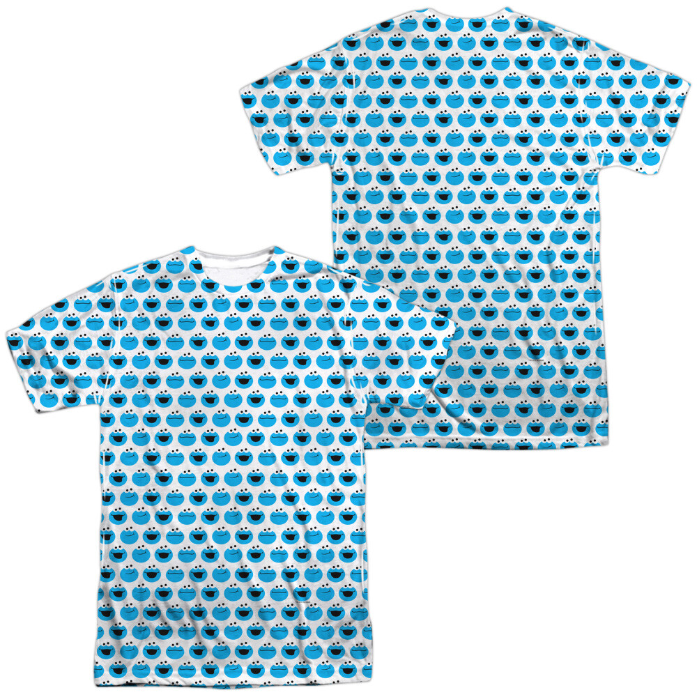 Sesame Street Simple Cookie Pattern Unisex Adult Costume T Shirt, S-3XL