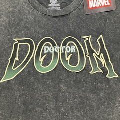 Marvel Doctor Doom Black Graphic Print Double Sided T-Shirt Sizes Vary
