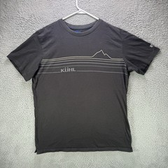 Kuhl Shirt Mens XL White Mountain Lines Graphic Tee Wildfibre Organic Cotton