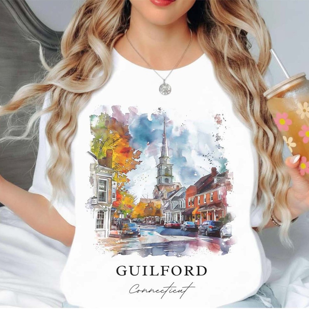 Guilford Unisex Shirt Travel Gift Connecticut Trip Lover Souvenir Tee