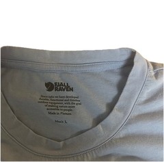 Fjallraven Men’s Sz Large Blue Lush Logo Graphic T-shirt Tee Scandi Gorpcore