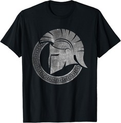 Spartan Warrior Helmet Ancient Greek Vintage T-Shirt