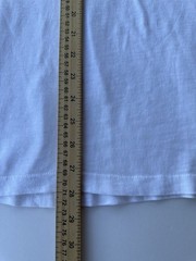 Vintage 50s 60s White Cotton Tee Shirt Large Single Stitch Distressed Frayed
