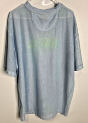 Hugo Boss Mesh Jersey Shirt Mens Size XXL Blue Neon Green Graphic Festival Beach